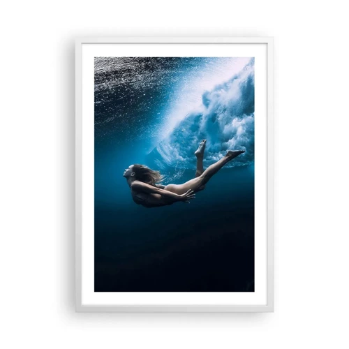 Poster in een witte lijst - Een moderne zeemeermin - 50x70 cm