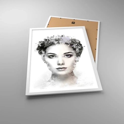 Poster in een witte lijst - Een uiterst stijlvol portret - 50x70 cm