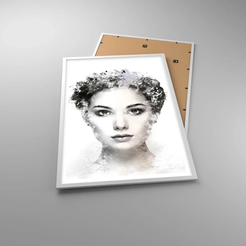 Poster in een witte lijst - Een uiterst stijlvol portret - 61x91 cm