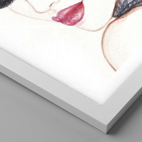 Poster in een witte lijst - Elegantie en sensualiteit - 40x50 cm