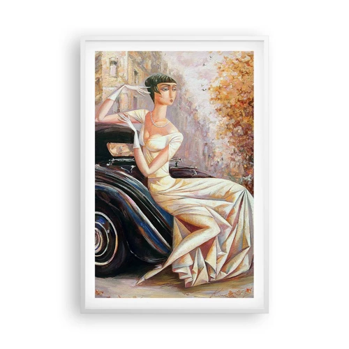 Poster in een witte lijst - Elegantie in retrostijl - 61x91 cm