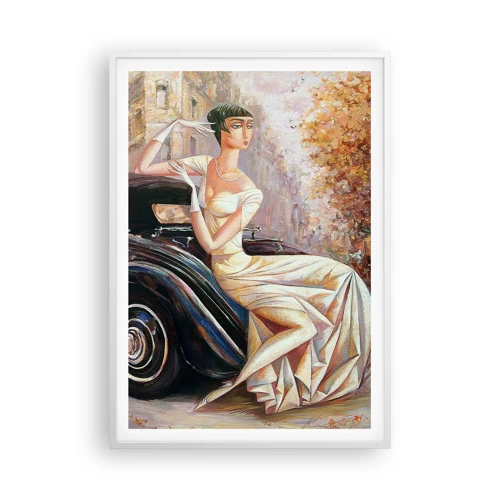 Poster in een witte lijst - Elegantie in retrostijl - 70x100 cm