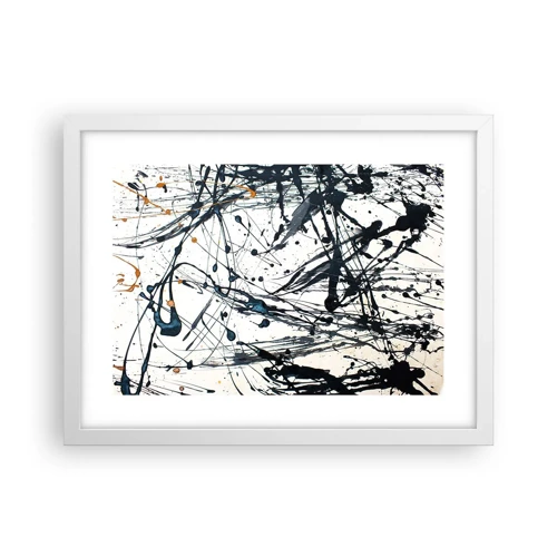 Poster in een witte lijst - Expressionistische abstractie - 40x30 cm