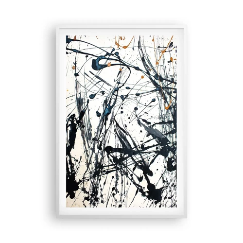 Poster in een witte lijst - Expressionistische abstractie - 61x91 cm