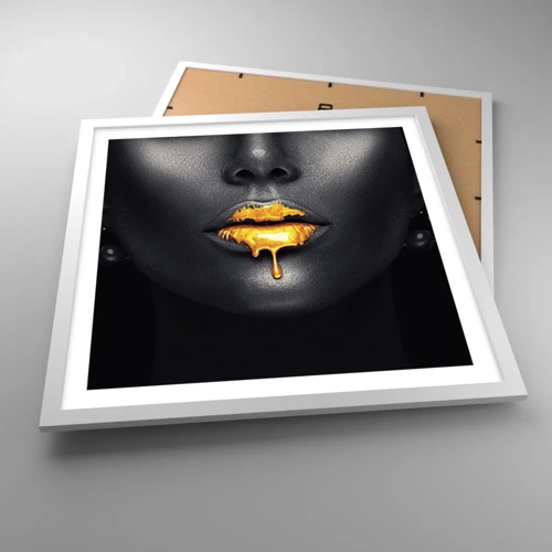 Poster in een witte lijst - Goldmouth - 50x50 cm