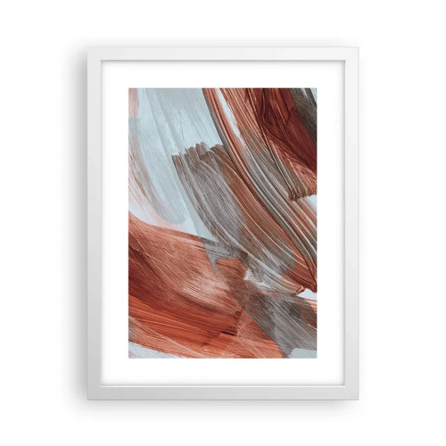Poster in een witte lijst - Herfst en winderige abstractie - 30x40 cm