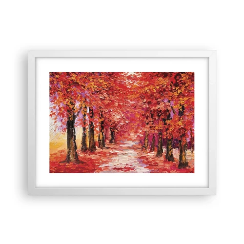 Poster in een witte lijst - Herfst impressie - 40x30 cm