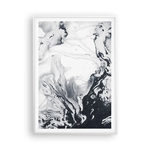 Poster in een witte lijst - Het binnenste van de aarde - 70x100 cm