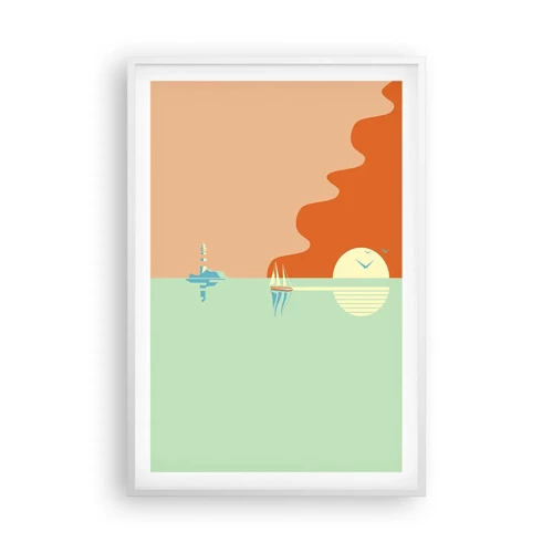 Poster in een witte lijst - Het perfecte zeelandschap - 61x91 cm