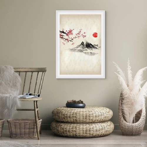 Poster in een witte lijst - Houd van Japan - 30x40 cm