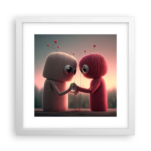 Poster in een witte lijst - Iedereen mag liefhebben - 30x30 cm