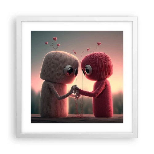 Poster in een witte lijst - Iedereen mag liefhebben - 40x40 cm