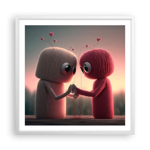 Poster in een witte lijst - Iedereen mag liefhebben - 60x60 cm