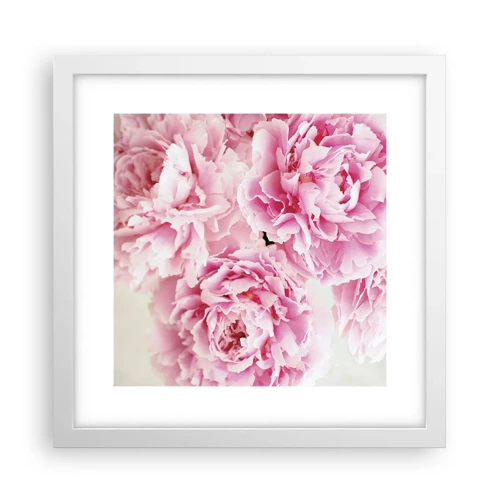Poster in een witte lijst - In roze glamour - 30x30 cm