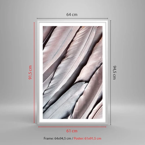 Poster in een witte lijst - In roze zilver - 61x91 cm