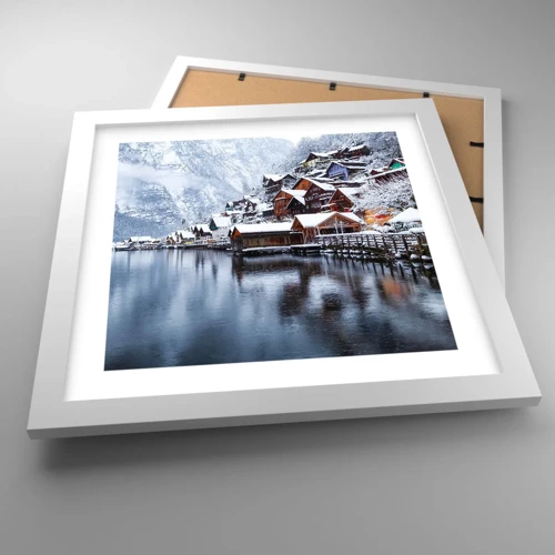 Poster in een witte lijst - In winterdecoratie - 30x30 cm