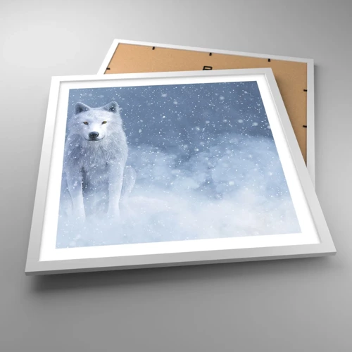 Poster in een witte lijst - In winterse sferen - 50x50 cm