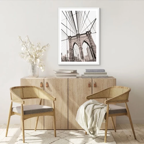 Poster in een witte lijst - Kathedraal van New York - 30x40 cm