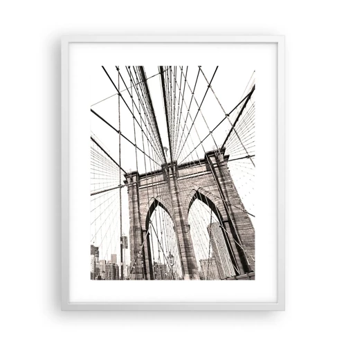 Poster in een witte lijst - Kathedraal van New York - 40x50 cm