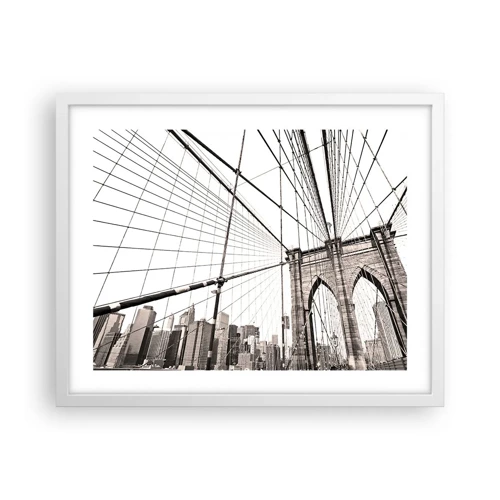 Poster in een witte lijst - Kathedraal van New York - 50x40 cm