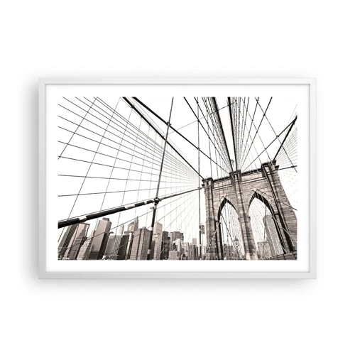 Poster in een witte lijst - Kathedraal van New York - 70x50 cm