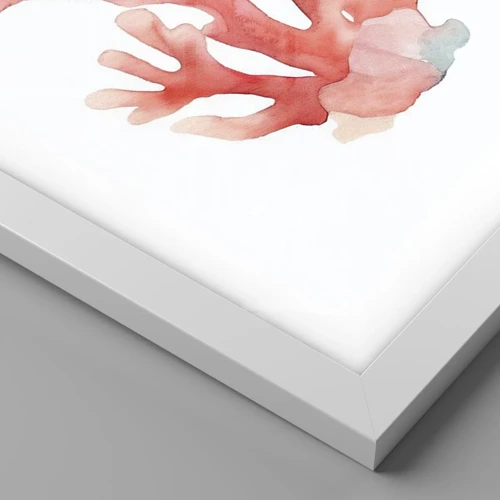 Poster in een witte lijst - Koraalkleurig koraal - 91x61 cm