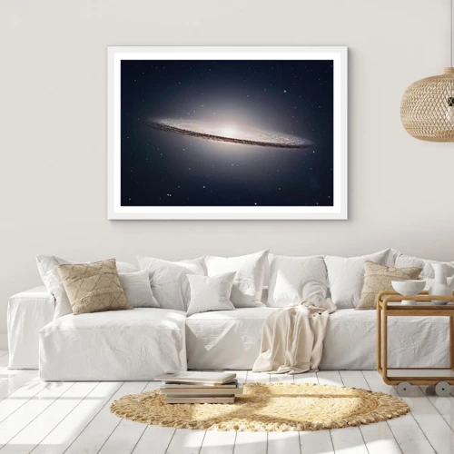 Poster in een witte lijst - Lang geleden, in een sterrenstelsel ver, ver weg... - 100x70 cm