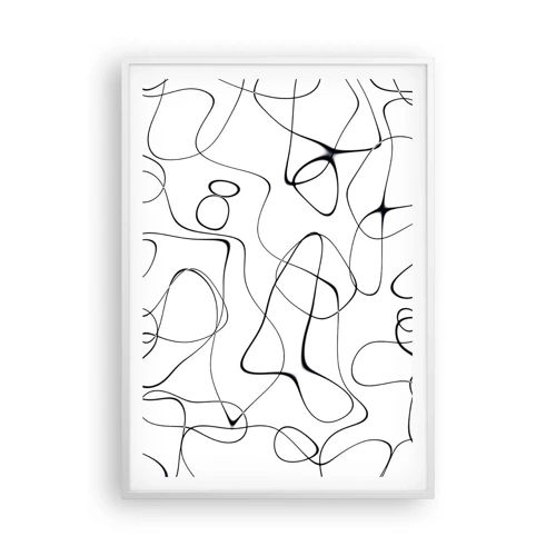 Poster in een witte lijst - Levenspaden, wisselvalligheden - 70x100 cm
