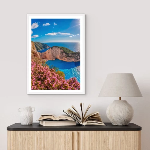 Poster in een witte lijst - Mijn geweldige Griekse vakantie - 40x50 cm