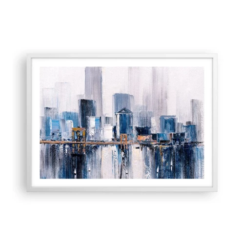 Poster in een witte lijst - New Yorkse impressie - 70x50 cm