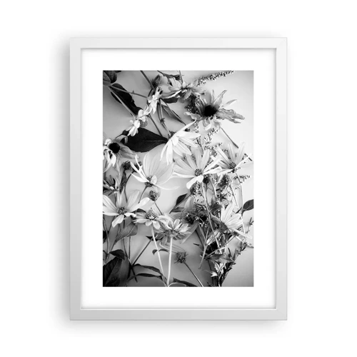 Poster in een witte lijst - Niet-boeket bloemen - 30x40 cm