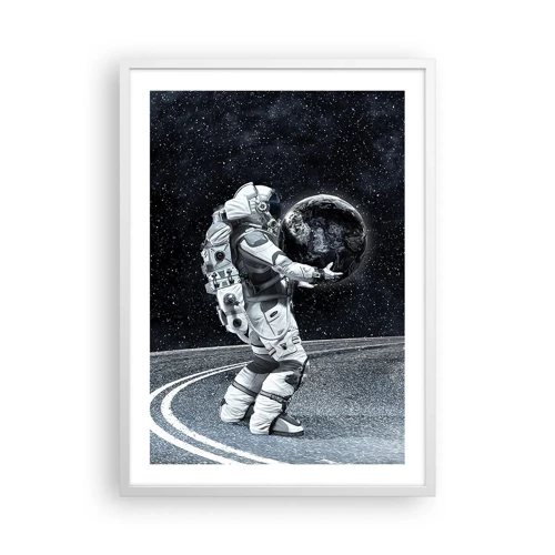 Poster in een witte lijst - Op de Melkweg - 50x70 cm