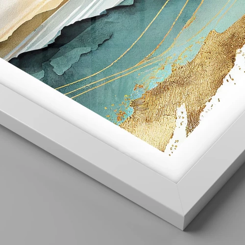 Poster in een witte lijst - Op de rand van abstractie – landschap - 40x50 cm