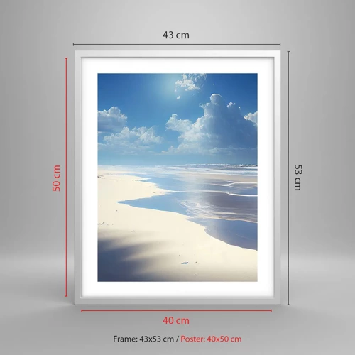Poster in een witte lijst - Paradijselijke vakantie - 40x50 cm