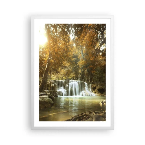 Poster in een witte lijst - Park cascade - 50x70 cm