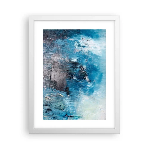 Poster in een witte lijst - Rhapsody in Blauw - 30x40 cm