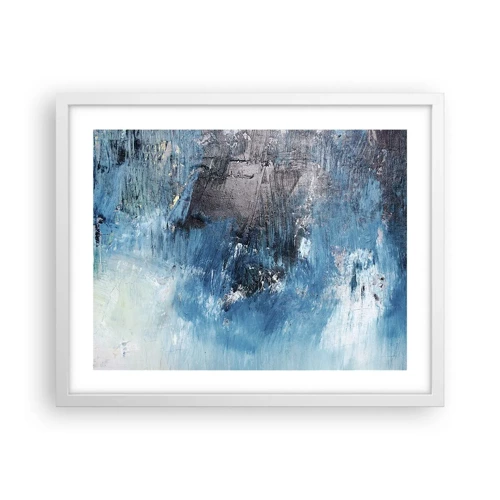 Poster in een witte lijst - Rhapsody in Blauw - 50x40 cm