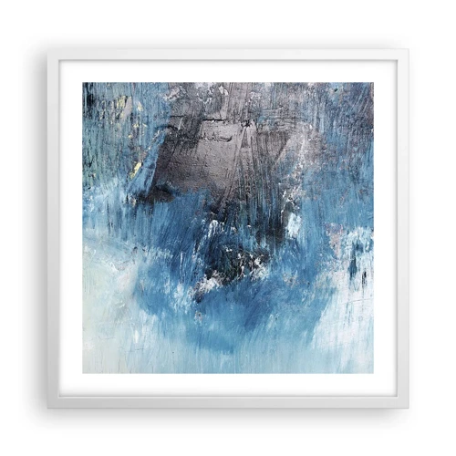 Poster in een witte lijst - Rhapsody in Blauw - 50x50 cm