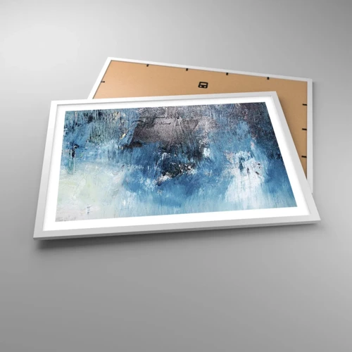 Poster in een witte lijst - Rhapsody in Blauw - 70x50 cm