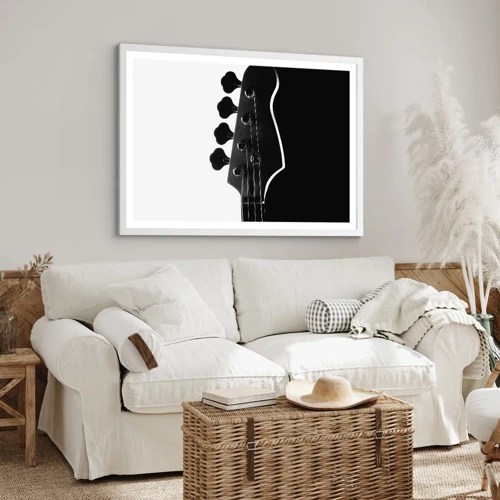 Poster in een witte lijst - Rock stilte - 50x40 cm