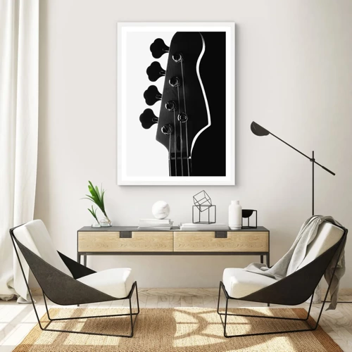 Poster in een witte lijst - Rock stilte - 70x100 cm