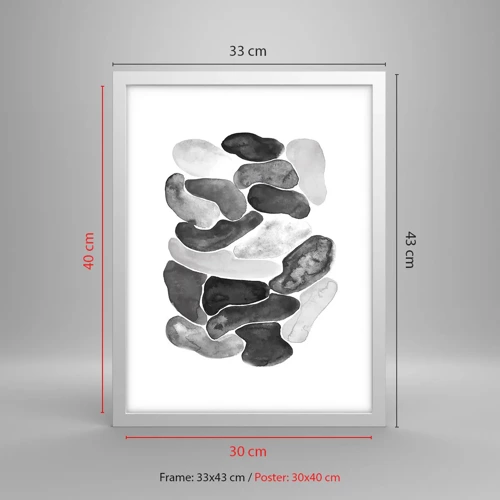 Poster in een witte lijst - Rotsachtige abstractie - 30x40 cm