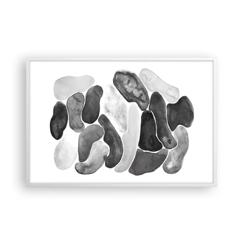 Poster in een witte lijst - Rotsachtige abstractie - 91x61 cm