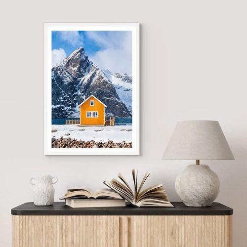 Poster in een witte lijst - Scandinavische vakanties - 30x40 cm