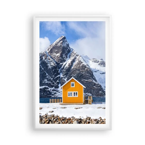 Poster in een witte lijst - Scandinavische vakanties - 61x91 cm