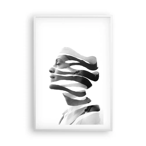 Poster in een witte lijst - Surrealistisch portret - 61x91 cm