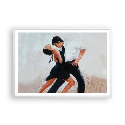 Poster in een witte lijst - Tango van mijn dromen - 100x70 cm