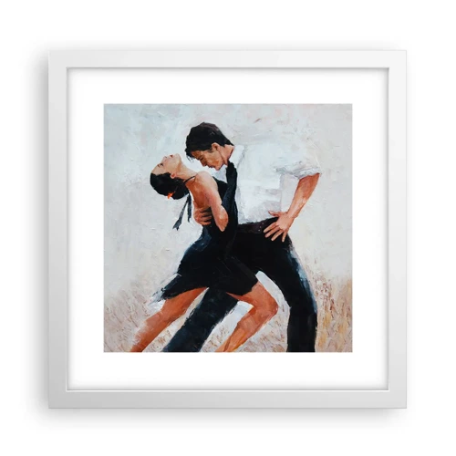 Poster in een witte lijst - Tango van mijn dromen - 30x30 cm