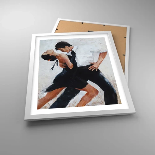 Poster in een witte lijst - Tango van mijn dromen - 40x50 cm