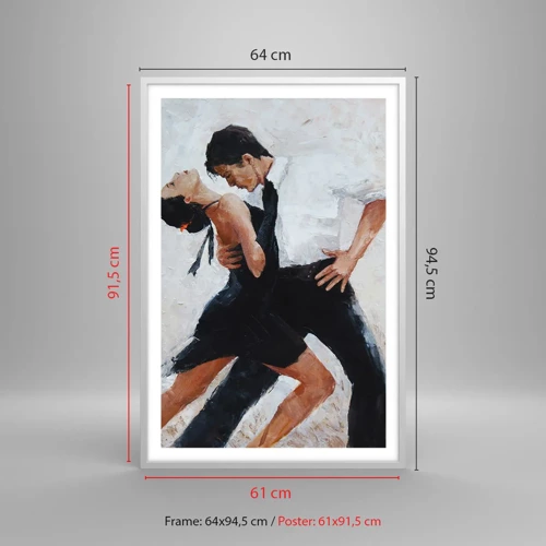 Poster in een witte lijst - Tango van mijn dromen - 61x91 cm